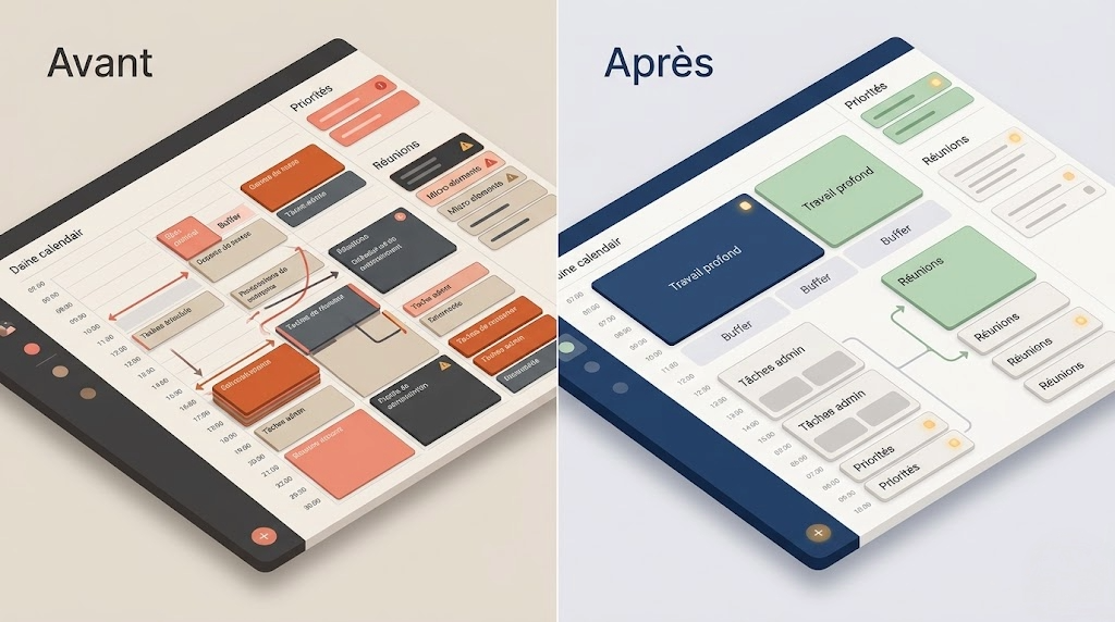 Planification intelligente Nizaame : avant et après